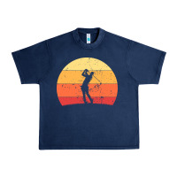 Navy Vintage Retro Golf | Golfers Urban Heavy Tee - artisFamous
