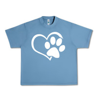 Pebble Blue dog dad mom puppy shirt love dogs paw print heart women men  shirt Urban Heavy Tee - artisFamous