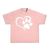 Salmon dog dad mom puppy shirt love dogs paw print heart women men  shirt Urban Heavy Tee - artisFamous