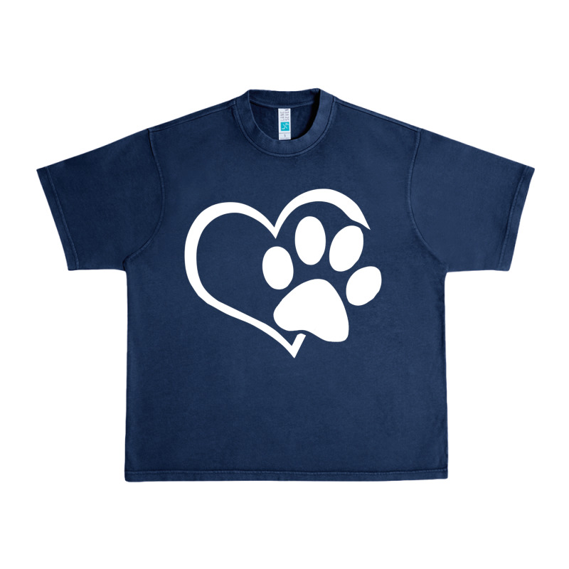 Dog Dad Mom Puppy Shirt Love Dogs Paw Print Heart Women Men  Shirt Urban Heavy Tee by artisFamous | Teevron