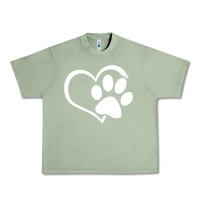 Oil Green dog dad mom puppy shirt love dogs paw print heart women men  shirt Urban Heavy Tee - artisFamous
