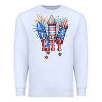 White Let's Get Lit Premium Sweatshirt - RanaPortraitStore