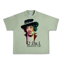 Oil Green jimi hendrix Urban Heavy Tee - artisFamous