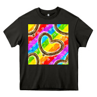Asphalt Pride lgbtq leopard heart balloons pattern Heavy Core Tee - BundleAndBundleShop
