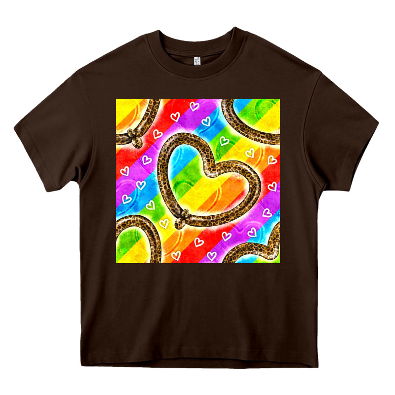 Pride Lgbtq Leopard Heart Balloons Pattern Heavy Core Tee by BundleAndBundleShop | Teevron