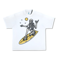 White Surfing Urban Heavy Tee - artisFamous