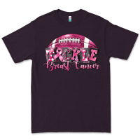 Plum Tickle Breast Cancer Football Premium Tee - FaDigitalArtStudio