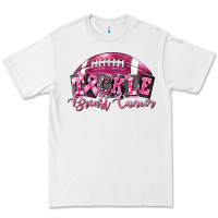White Tickle Breast Cancer Football Premium Tee - FaDigitalArtStudio