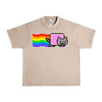 French Oak Nyan Cat Urban Heavy Tee - artisFamous
