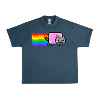Midnight Navy Nyan Cat Urban Heavy Tee - artisFamous