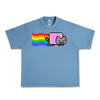 Pebble Blue Nyan Cat Urban Heavy Tee - artisFamous