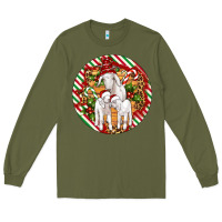 Christmas Goat Family Ornament Long Sleeve Tee | Teevron