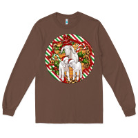 Chestnut christmas goat family ornament Long Sleeve Tee - Artiststas