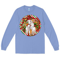 Colony Blue christmas goat family ornament Long Sleeve Tee - Artiststas