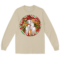 Mushroom christmas goat family ornament Long Sleeve Tee - Artiststas