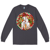 Smoke christmas goat family ornament Long Sleeve Tee - Artiststas