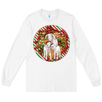White christmas goat family ornament Long Sleeve Tee - Artiststas