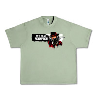 Oil Green Red Dead Redemption 2 Red Moon Cowboy Urban Heavy Tee - artisFamous
