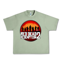 Oil Green Red Dead Redemption 2 Red Moon Cowboy Urban Heavy Tee - artisFamous