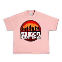 Salmon Red Dead Redemption 2 Red Moon Cowboy Urban Heavy Tee - artisFamous