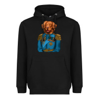 Black Golden Retriever Dog Portrait,Custom Pet Portraits,Renaissance Dog Heavyweight Hoodie - RanaPortraitStore