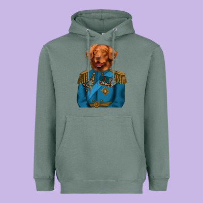 Golden Retriever Dog Portrait,custom Pet Portraits,renaissance Dog Heavyweight Hoodie Designed By Ranaportraitstore
