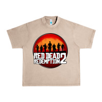 French Oak Red Dead Redemption 2 Red Moon Cowboy Urban Heavy Tee - artisFamous