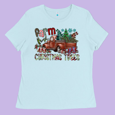 Fram Fresh Christmas Trees Ladies Tee Designed By Sublimationcraftshop