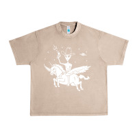 French Oak alien riding unicorn  cool ufo cowboy Urban Heavy Tee - artisFamous