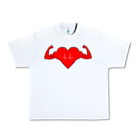 White Healthy Heart Urban Heavy Tee - artisFamous