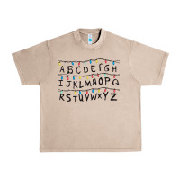 French Oak Stranger Lights Alphabet Urban Heavy Tee - artisFamous