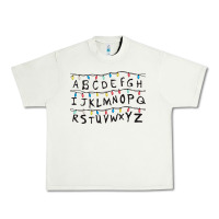 Pistachio Stranger Lights Alphabet Urban Heavy Tee - artisFamous