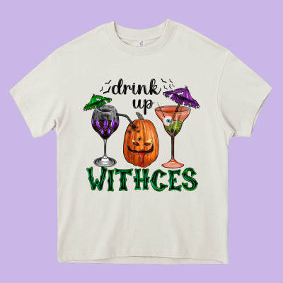 Drink Up Withces Halloween Heavy Core Tee Designed By Ranaportraitstore