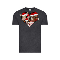 Vintage Black farm animals christmas Vintage Tee - CowhideDigitalArt