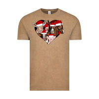 Vintage Coffee farm animals christmas Vintage Tee - CowhideDigitalArt