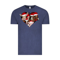 Vintage Denim farm animals christmas Vintage Tee - CowhideDigitalArt