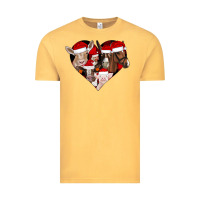 Vintage Mustard farm animals christmas Vintage Tee - CowhideDigitalArt