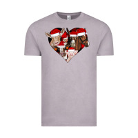 Vintage Zinc farm animals christmas Vintage Tee - CowhideDigitalArt