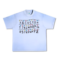 Grape Ice Stranger Lights Alphabet Urban Heavy Tee - artisFamous