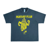 Midnight Navy mustard plug Urban Heavy Tee - artisFamous