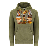 Vintage Olive Coffee gnome Vintage Hoodie - BarkalooDesign