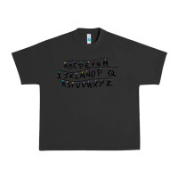 Pigment Black stranger alphabets funny Urban Heavy Tee - artisFamous