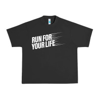 Pigment Black run for your life Urban Heavy Tee - artisFamous