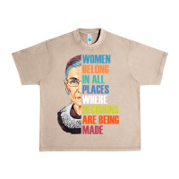 French Oak women belong in all places r.u.th bader gins.burg r.b.g t shirt Urban Heavy Tee - artisFamous