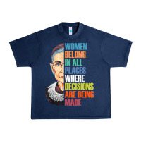 Navy women belong in all places r.u.th bader gins.burg r.b.g t shirt Urban Heavy Tee - artisFamous