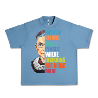 Pebble Blue women belong in all places r.u.th bader gins.burg r.b.g t shirt Urban Heavy Tee - artisFamous