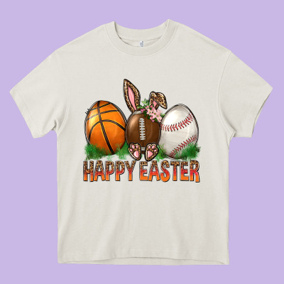 Happy Easter Sports Heavy Core Tee Designed By Bundleandbundleshop