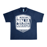 Navy american ninja warrior Urban Heavy Tee - artisFamous