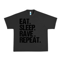 Pigment Black eat sleep rave repeat Urban Heavy Tee - artisFamous