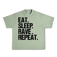 Oil Green eat sleep rave repeat Urban Heavy Tee - artisFamous
